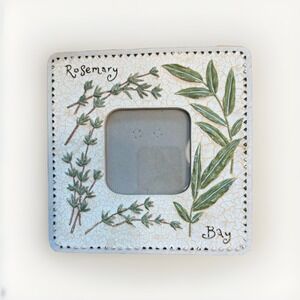 Kate Mawdsley Photo Picture Frame Herbal Gardens Rosemary Bay Leaf Botanical 7"